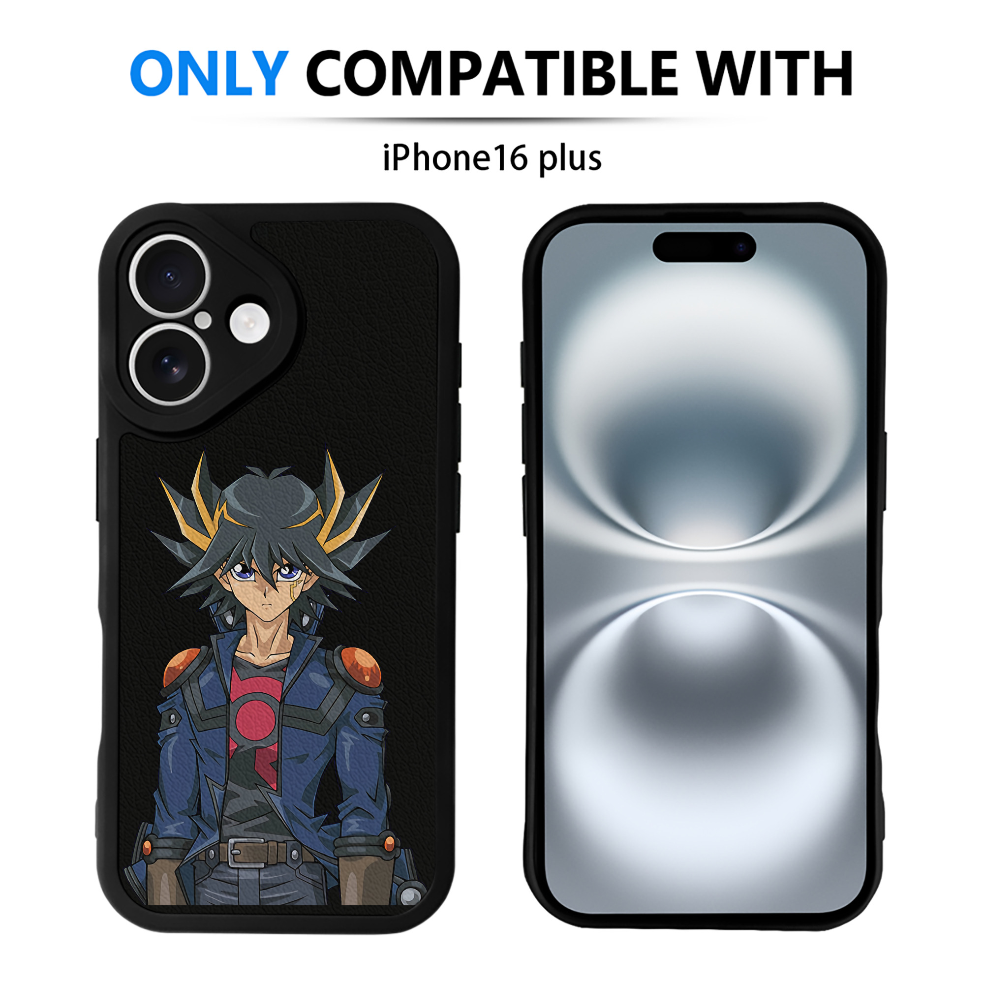 遊☆戯☆王 Yu-Gi-Oh! 【iPhone 16シリーズ対応】シリコンスマホケース（レザー調） 材質：シリコン